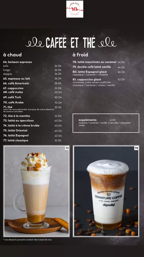 DipnDip Marrakech Livraison Menu